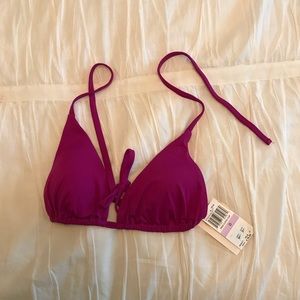 NWT Becca purple triangle top
